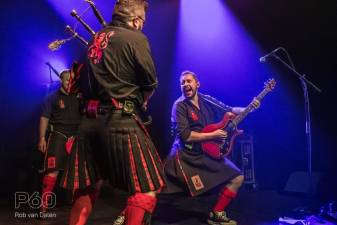 The Red Hot Chili Pipers of Scotland will play Sunday night at the Newton Theatre. (Photo by Rob van Dalen)