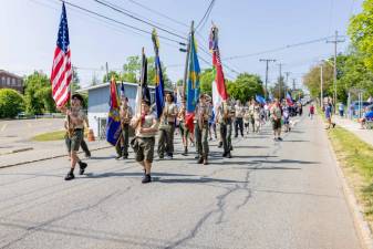 Boy Scouts carry flags in the Memorial Day parade Monday, May 29 in Newton. (Photos by Sammie Finch)