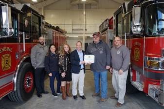 Congressman Josh Gottheimer celebrates opening of new Newton Firehouse No. 2.