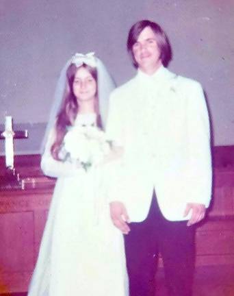 William and Edna Graham at their wedding in 1972.