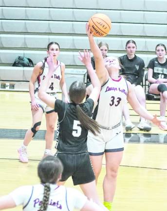 Lenape Valley's Samantha Williams (33) scored 9 points.