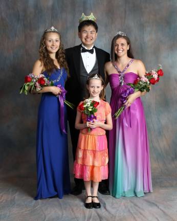 joe Baron From left: Junior Miss Byram Alyssa Falleni, Mr. Byram Zach LeFerge, Little Princess Paige McVeigh and Miss Byram Rachel Schilling.