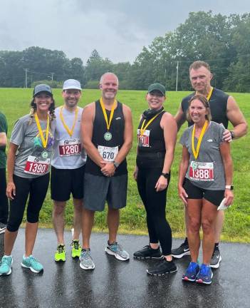 Members of the Selective Insurance Co. Wellness Center fundraising team are, from left, Lauren Trovillion, Chris Cunniff, David Zweier, Ekaterina Current, Joseph Waschek and Colleen Tosti. The team was among many participating in the Branchville 5K, which started and ended on the Selective campus, on Sunday, Sept. 10. The race was hosted by the Fund Racing Alliance and proceeds are going to Benny’s Bodega, a nonprofit based in Newton. (Photo provided)