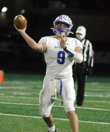 Kittatinny quarterback Jack Brex threw a touchdown pass.