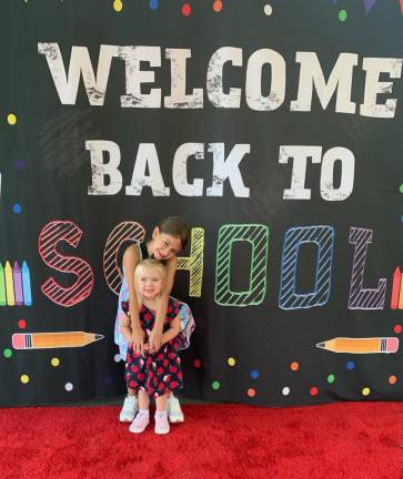 Isabella and Elaina’s first day of pre-K and third grade.