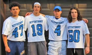KRHS boys lacrosse captains, from left: Joe Rosa, Mike Campanella, Joe Lobb and Derek Michelman Photo provided
