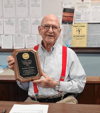 Peter Pearson has received Andover Borough’s Senior Citizen of the Year Award for 2024. (Photo provided)