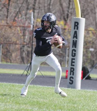 Wallkill Valley quarterback Kellan Brown on a rollout.