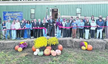 <b>The Sussex County Charter School for Technology cuts the ribbon on its new cafeteria.</b>