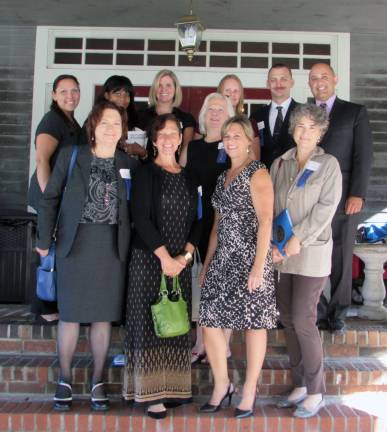 New Members of the Sussex County Chamber of Commerce at the Chamber&#xfe;&#xc4;&#xf4;s monthly business breakfast (photo provided by the Sussex County Chamber of Commerce): front row, from left, Mary Jean Ellis, Law Office of Mary Jean Ellis; Virginia Johns, Law Office of Mary Jean Ellis; Tammie Horsfield, Sussex County Chamber of Commerce; and Barbara Amell, Waterlife Foundation. Back row, from left, Chelsea Pampanin, Sam's Club; Nancy Mitchell, Sam's Club; Karin Kraska, Forlight LLC; Leslie Martin, Spavia; Beckie Sajban, Painted Grape; Marcin Kalski, Superior Onsite Health Solutions; and Anthony Borino Jr., Superior Onsite Health Solutions.