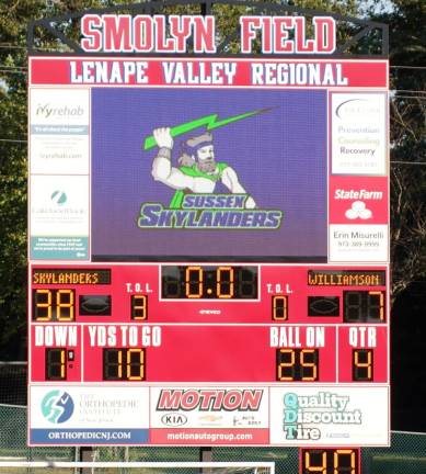 The Skylanders do not have their own stadium so their ‘home’ games are at local high schools, such as Lenape Valley Regional in Stanhope. (Photo provided)