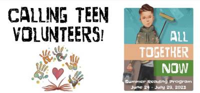 Teen volunteers needed for summer reading program