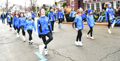 Students of an Irish Dane School march in the parade.
