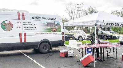 Jersey Girl Cheese prepares for the inaugural 2020 Sparta Farmers Market with new social distancing protocol in place (Photo provided)