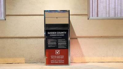 A Sussex County ballot drop box (File photo by Vera Olinski)