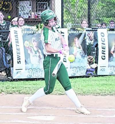 <b>Sussex Tech batter Destinee DeGroat scored 1 run.</b>