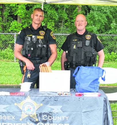 Sussex County Sheriff's Cpl. Robert Schilling and Deputy Mark Peer pose for a photo.