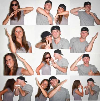 Christopher DeGasperis and Kylie Vozza of Andover, N.J. "Chris went to J. Thomas and Kylie said yes! The couple, high school sweathearts, have been together for over 10 years and are planning a May wedding."