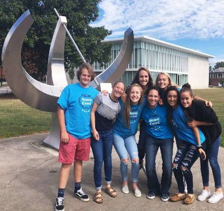 From left, KRHS students Steven Pisauro, Madison Woollen, Olivia Redden, Natalya deWaal, Teacher Ms. Bitondo, Liz Hirsch, Jordan Blessing and Ava Brook Photo courtesy of KRHS