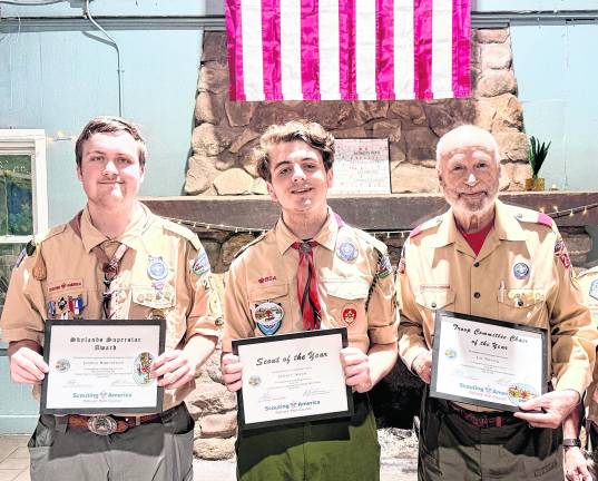 Byram Scout troop members honored at Skylands District awards dinner