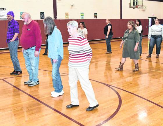 Line dancing was held at Merriam Elementary School in Newton.