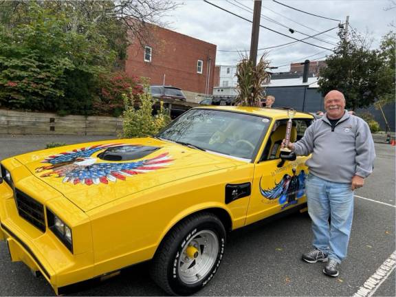 Dave Miller won the People’s Choice Award at the car show for his 1984 Chevy Monte Carlo, which he turned into a 9/11 memorial.
