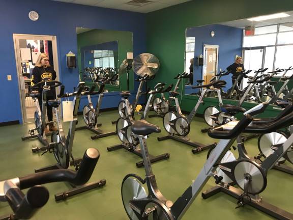 RDA Fitness features a dedicated spin-class room.