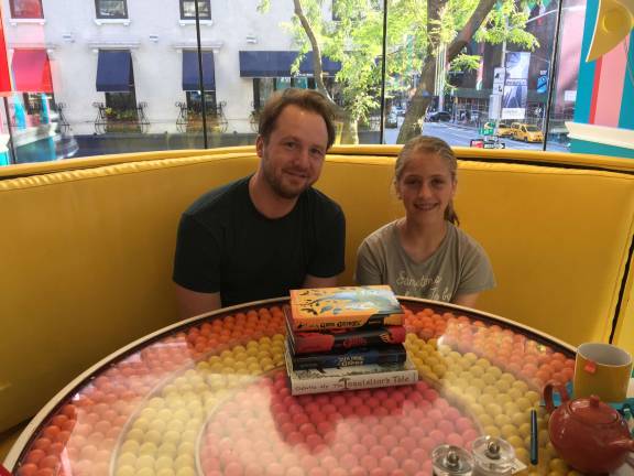 Lucy and author Adam Gidwtiz