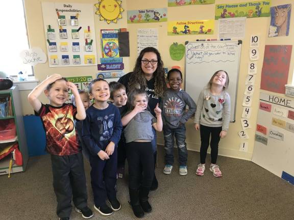 Sparta business owner Lorena Sergent recently visited the Little Sprouts Early Learning Center.
