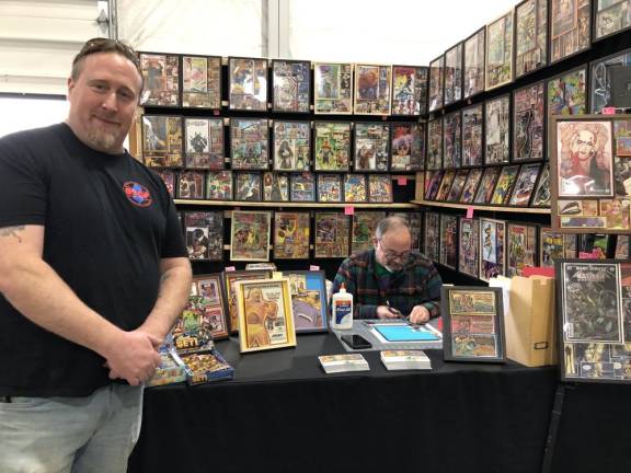 Dave O’Hare of Hamburg started Garden State Comic Fest 10 years ago. This was the second Winter Fest held at the Sussex County Fairgrounds. (Photo by Kathy Shwiff)