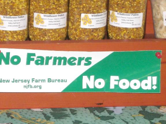 A message from New Jersey's farmers (Photo by Janet Redyke)