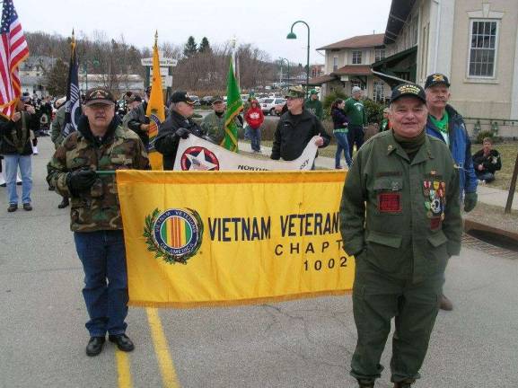 John Harrigan, President of the Vietnam Veterans of America Chapter 1002 of Vernon during the 2013 Sussex County St. Patrick's Day Parade. (Photo provided).