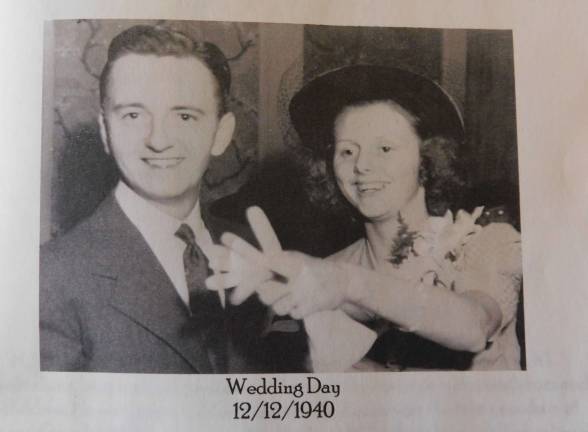 Flossie's wedding day in December, 1940.