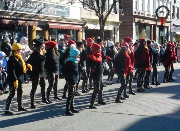 Dancers from the D’Marge Dance Studio in Newton perform during the Annual Holiday Parade on Saturday, Nov 30, 2019.