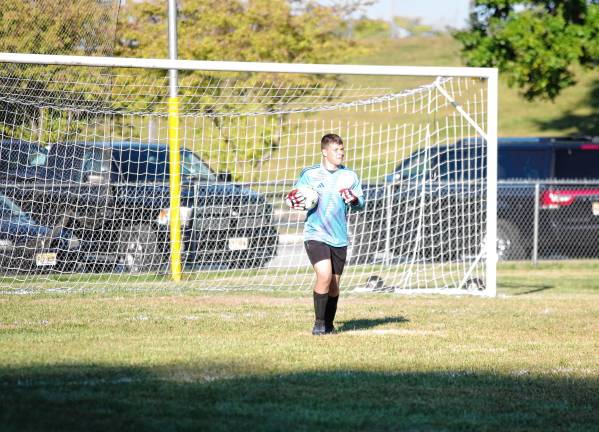 High Point goalie Emmit Meekins makes 12 saves in the game.
