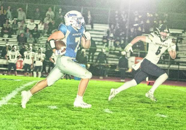 In the second quarter Kittatinny ball carrier Roman Volpe on his way to a touchdown score on a 64-yard run.