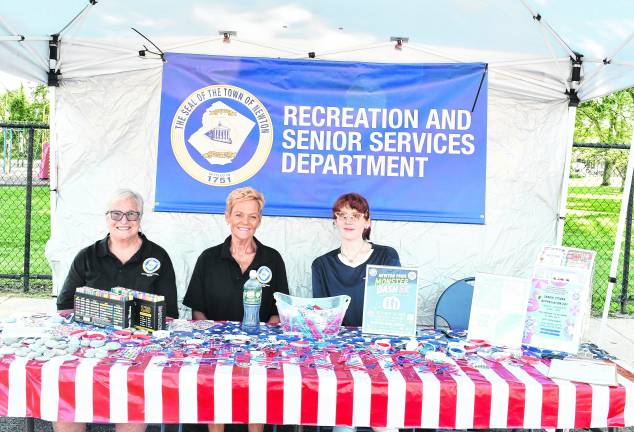 Pam Fletcher, Maureen Cuff and Madeline Otte of the Town of Newton Recreation and Senior Services Dept. pose for a photo.