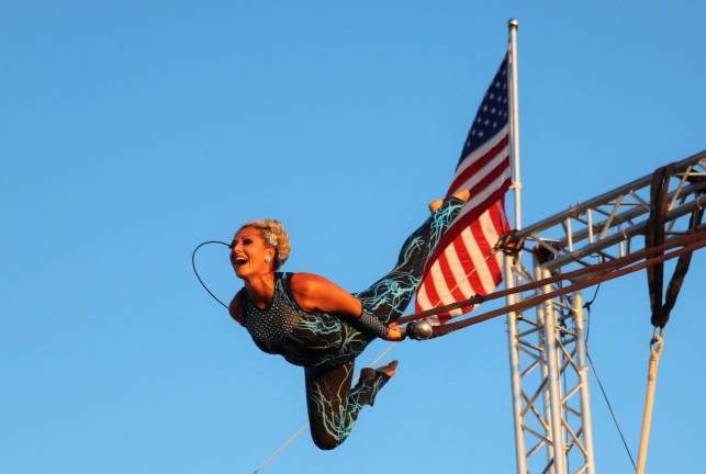 <b>Aeralist Lyric Wallenda flying high. (Photo provided)</b>