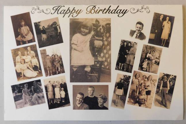Flossie's 100th birthday party invitation.