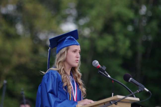 Salutatorian message was delivered by Jennifer Makarevich.