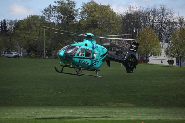 The Atlantic Ambulance Air One helictoper lands at last year's Family Fest.