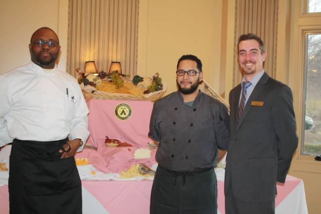 Lake Mohawk Golf Club team: Executive Chef James Young, Sous Chef Eduardo Galindo and Restaurant Manager Jeff Williams.