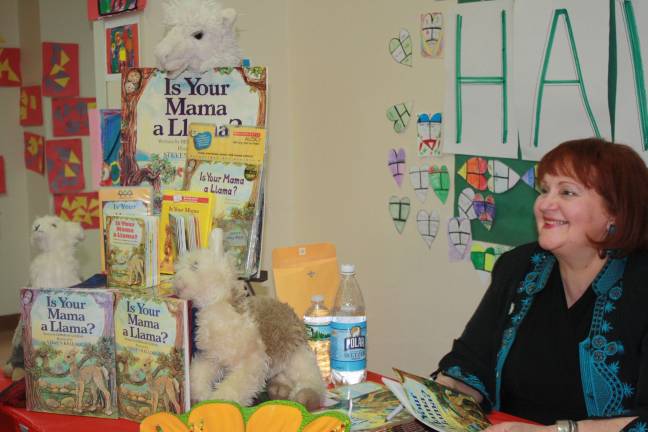 Featured author Deborah Guarino signs copies of &#x201c;Is Your Mama a Llama?&#x201d;