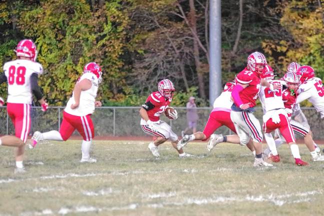 <b>High Point ball carrier Brendon Lehman on the move.</b>