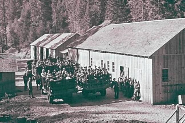 <b>1933 photo of a Civilian Conservation Corps camp barracks in the Northeast. (Photo courtesy of USDA NRCS archives)</b>