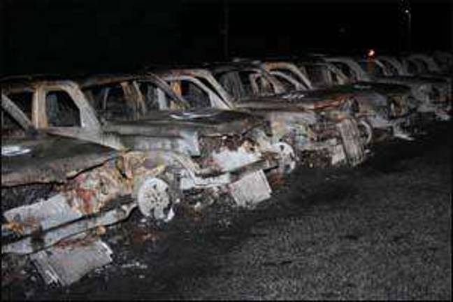Dozens of vehicles lost in early morning fire
