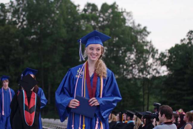 Graduate Christina Jane George. George will attend West Chester University of Pennsylvania in the fall. Her major course of study will be in music.