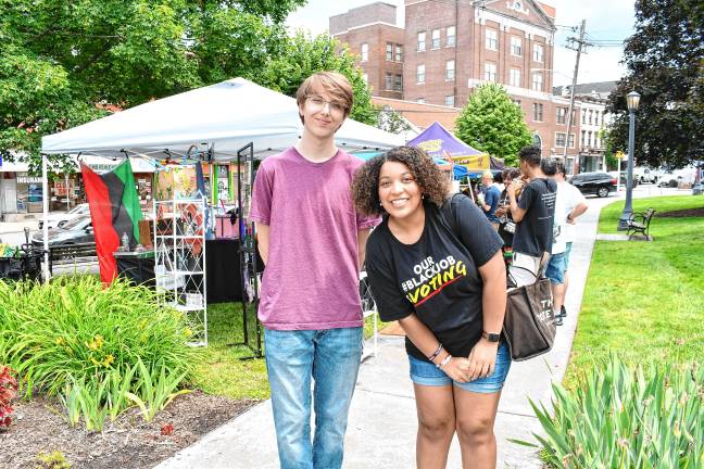 Patrick Petrone and Olivia Webster, both of Newton. (Photo by Maria Kovic)