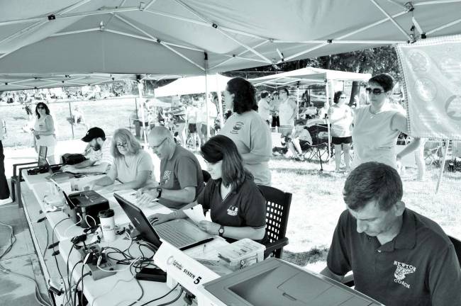 The event was run almost entirely by volunteer parents who recorded the times of all events.