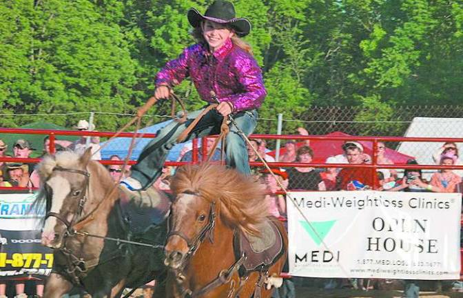 A little cowgirl captivates the crowd.